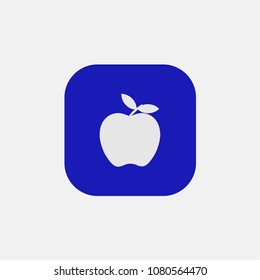 apple icon vector on blue