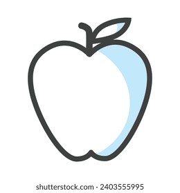 Apfelsymbol-Vektorgrafik auf trendigem Design