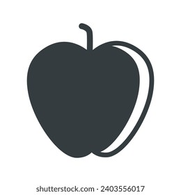 Apfelsymbol-Vektorgrafik auf trendigem Design