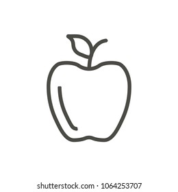 Apple icon vector. Outline fruit , line apple symbol. Trendy flat ui sign design. Thin linear graphic pictogram for web site, mobile application. Logo illustration.