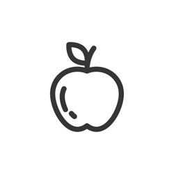 Apple Icon Vector. Apple Outline Style Design