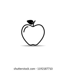 apple icon vector. apple outline style design eps10