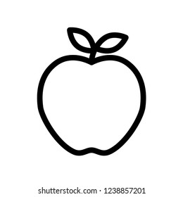 Apple icon vector. apple outline style design