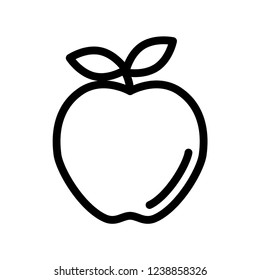 Apple icon vector. apple outline style design