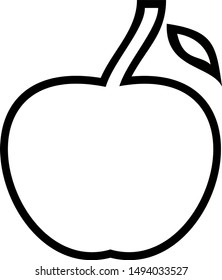 apple icon vector. apple outline style design