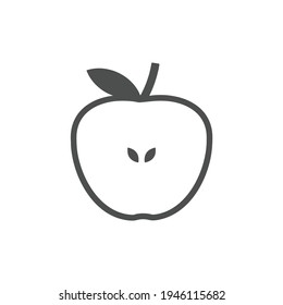 apple icon vector. apple outline style design