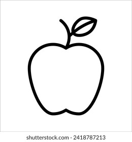 apple icon vector. apple outline style design