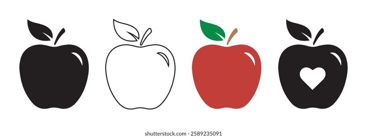 Apple icon vector. Apple icon. Apple vector shape. Illustration EPS 10
