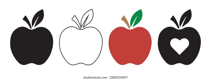 Apple icon vector. Apple icon. Apple vector shape. Illustration EPS 10