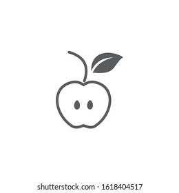 apple Icon vector sign isolated for graphic and web design. apple fruit symbol template color editable on white background