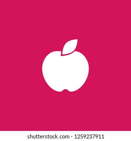 apple icon vector. apple sign on pink background. apple icon for web and app