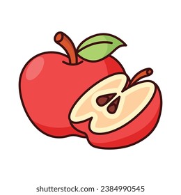 Apple icon vector sign and symbol on trendy design for design and print.