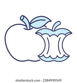 Apple icon vector sign and symbol on trendy design for design and print.