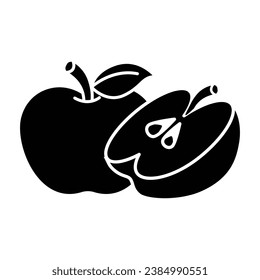 Apple icon vector sign and symbol on trendy design for design and print.