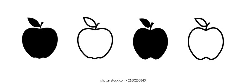 Apple icon vector. Apple sign and symbols for web design.