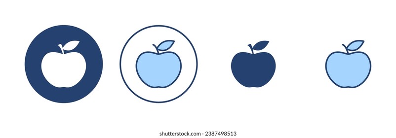 Apple icon vector. Apple sign and symbols for web design.