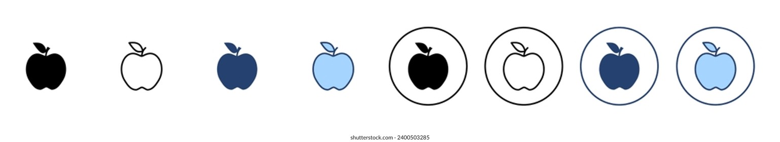 Vector de icono de Apple. Símbolo de Apple y símbolos para diseño web.