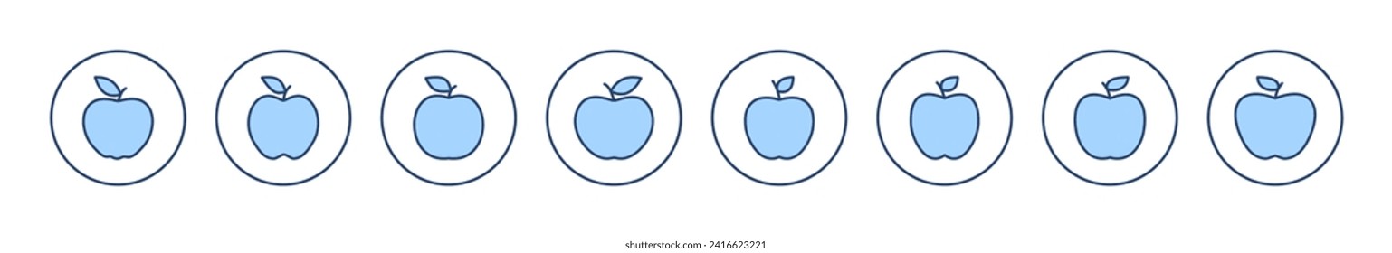 Apple icon vector. Apple sign and symbols for web design.