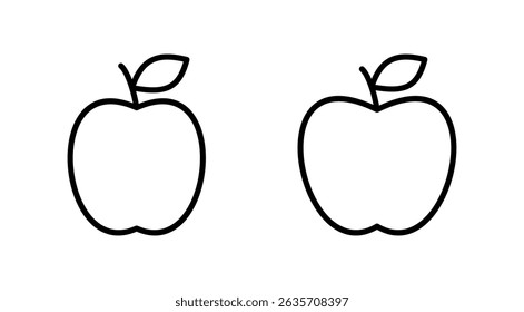 Apple icon vector. Apple sign and symbols for web design.