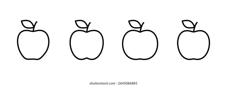 Apple icon vector. Apple sign and symbols for web design.