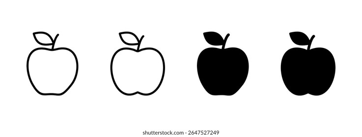 Apple icon vector. Apple sign and symbols for web design.