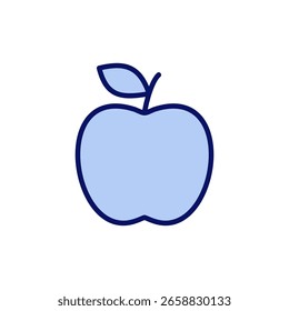 Vector de icono de Apple. Signo de manzana y símbolos para el Diseño web.