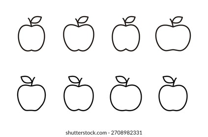 Vetor de ícones da Apple. Símbolo de Apple e símbolos para web design.