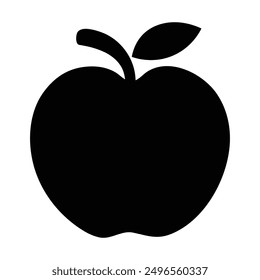 Apple icon vector silhouette symbol