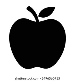 Apple icon vector silhouette symbol