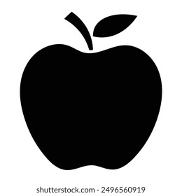 Apple icon vector silhouette symbol