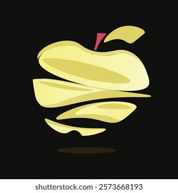 Apple icon vector silhouette symbol