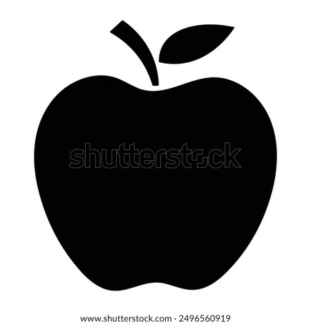 Apple icon vector silhouette symbol