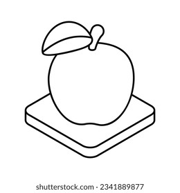 Apple icon, vector stock illustration.