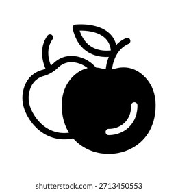 Illustration zum Design eines Vektorsymbols in Apple