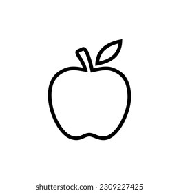 Apple icon vector. apple symbol. Flat design style on white background.