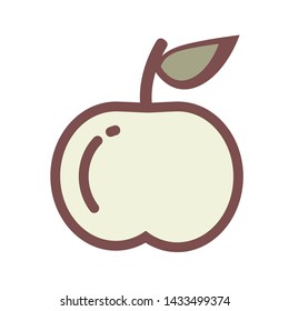 apple icon vector, symbol fruit illustration