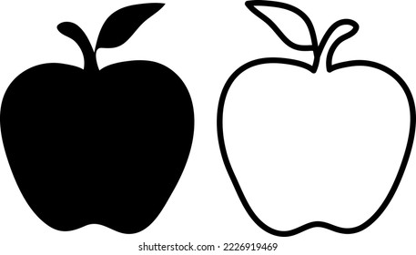 apple icon vector symbol template on white background..eps