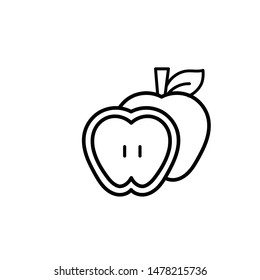 apple  icon vector. apple vector symbol. white background. web design and mobile design