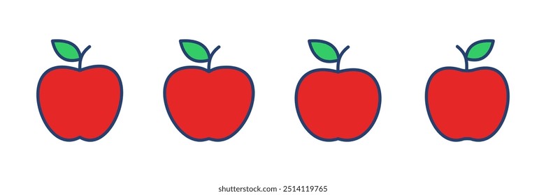 Vector de icono de Apple. Icono de Vector de manzana. símbolos de manzana para su Diseño web.