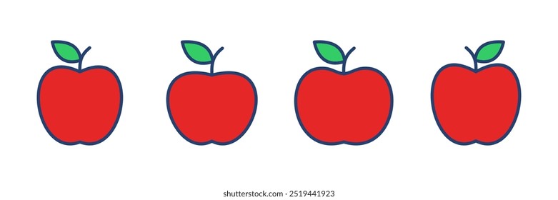 Vetor de ícones da Apple. Ícone vetorial da Apple. Símbolos da Apple para o seu web design.
