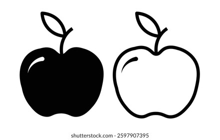 Apple icon vector. Apple vector icon. apple symbols for your web design.  line icon nutrition vector flat fruit. Apple stroke outline icon illustration logo
