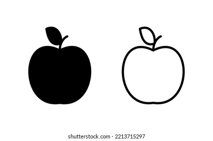 Apple icon vector for web and mobile app. Apple sign and symbols for web design.