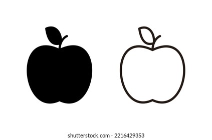 Apple icon vector for web and mobile app. Apple sign and symbols for web design.