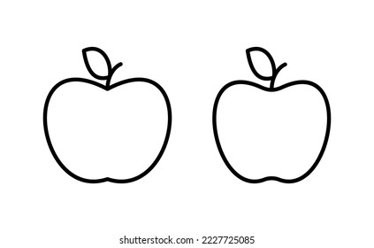 Apple icon vector for web and mobile app. Apple sign and symbols for web design.