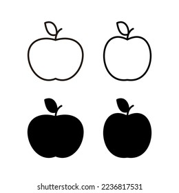 Apple icon vector for web and mobile app. Apple sign and symbols for web design.
