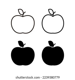 Apple icon vector for web and mobile app. Apple sign and symbols for web design.