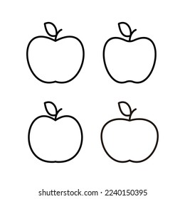 Apple icon vector for web and mobile app. Apple sign and symbols for web design.