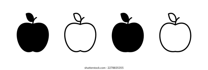 Apple icon vector for web and mobile app. Apple sign and symbols for web design.