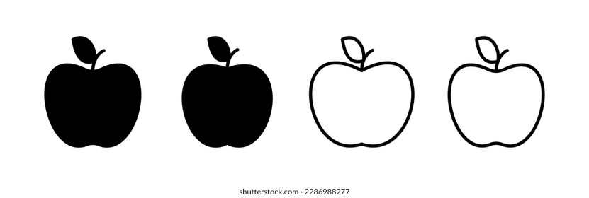 Apple icon vector for web and mobile app. Apple sign and symbols for web design.