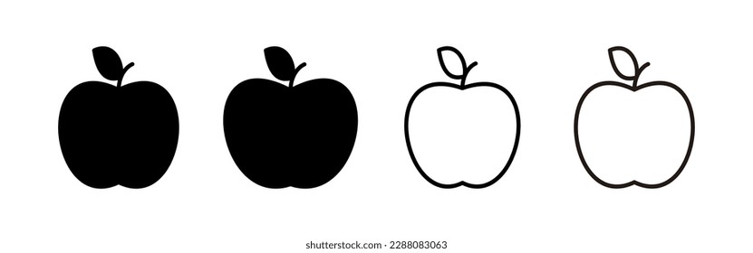 Apple icon vector for web and mobile app. Apple sign and symbols for web design.